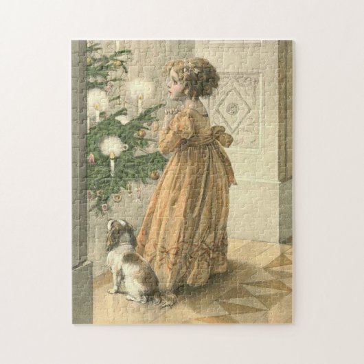 Victoriaans kerstrecorder  feestdag legpuzzel (Verticaal)