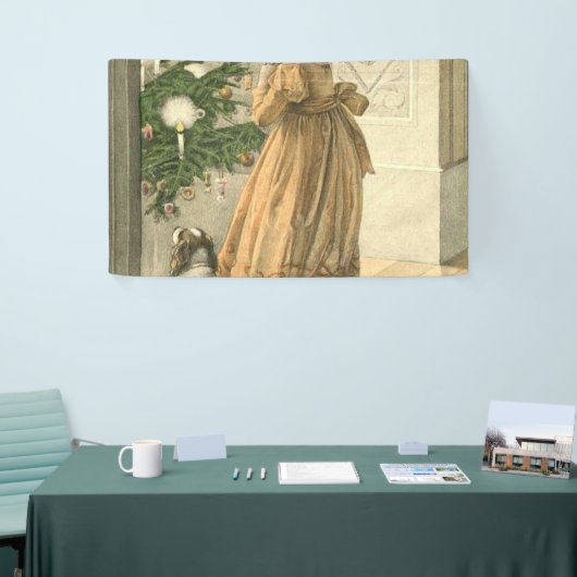 Victoriaans kerstrecorder  feestdag spandoek (Beurs)