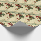 Victoriaans kerstrecorder met   cadeaupapier (Hoek)