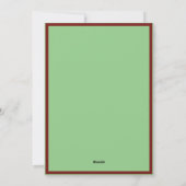 Victoriaans kerstrode rode rode rode rode rode rod feestdagenkaart (Achterkant)