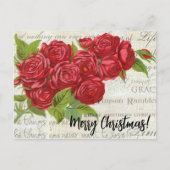 Victoriaans kerstrode rode rode rode rode rode rod feestdagenkaart (Voorkant)