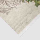 Victoriaans kerstRoos, pine en Holly Collage Tissuepapier (Detail)