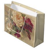 Victoriaans kerstRozen Groot Cadeauzakje (Voorkant Gekanteld)