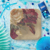 Victoriaans kerstRozen Papieren Bordje (Feest)