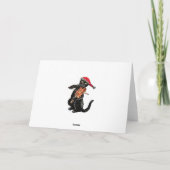 Victoriaans kerstscène feestdagen kaart (Achterkant)