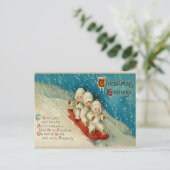 Victoriaans kerstsneeuw Baby Briefkaarten (Staand voorkant)