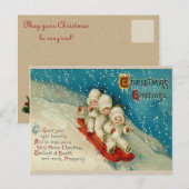 Victoriaans kerstsneeuw Baby Briefkaarten (Voorkant / Achterkant)