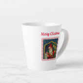 Victoriaans kerststaartschar latte mok (Rechterhoek)