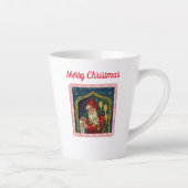 Victoriaans kerststaartschar latte mok (Rechts)