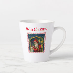 Victoriaans kerststaartschar latte mok