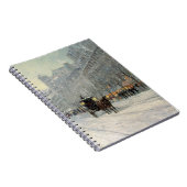Victoriaans kerststraat scène notitieboek (Rechterzijde)