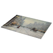 Victoriaans kerststraat scène snijplank (Hoek)