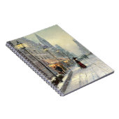 Victoriaans kerststraatscène notitieboek (Rechterzijde)