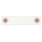 Victoriaans Kersttafel Runner – Rood & Groen Korte Tafelloper (Horizontaal)