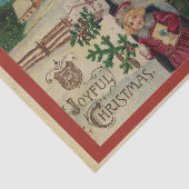 Victoriaans kersttijdpapier tissuepapier (Detail)