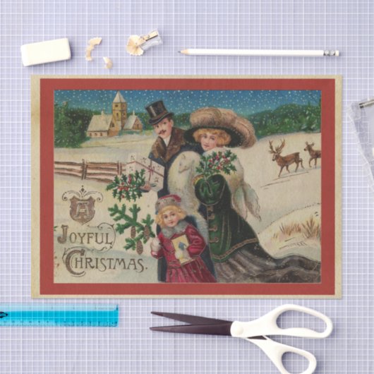 Victoriaans kersttijdpapier tissuepapier (Craft)