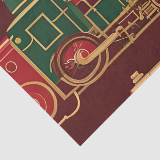 Victoriaans kersttissuepapier tissuepapier (Detail)