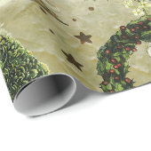 Victoriaans kersttrio II-omslagpapier Cadeaupapier (Rol Hoek)