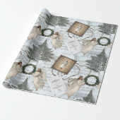 Victoriaans kersttrio III — Verpakkingspapier Cadeaupapier (Uitgerold)