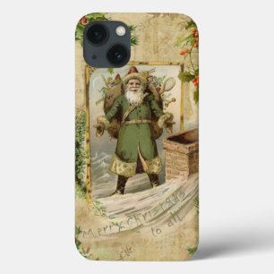 Victoriaans kerstvader Floral Ephemera Case-Mate iPhone Case