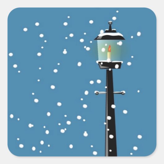 Victoriaans kerstvakantie-stickers vierkante sticker (Voorkant)