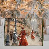 Victoriaans Kerstvakantietafereel Groot Cadeauzakje