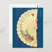Victoriaans kerstventilator briefkaart (Voorkant / Achterkant)