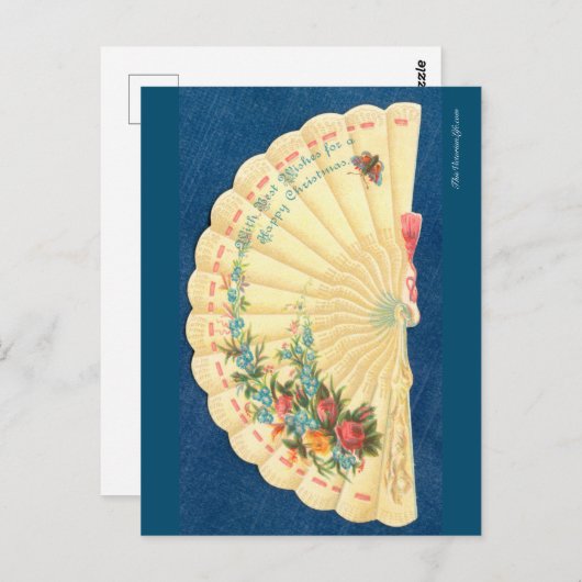Victoriaans kerstventilator briefkaart (Voorkant / Achterkant)