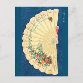 Victoriaans kerstventilator briefkaart