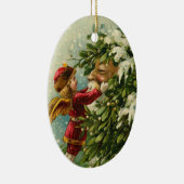 Victoriaans kerstversiering keramisch ornament (Rechts)