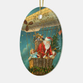 Victoriaans kerstversiering keramisch ornament (Links)