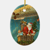 Victoriaans kerstversiering keramisch ornament (Voorkant)