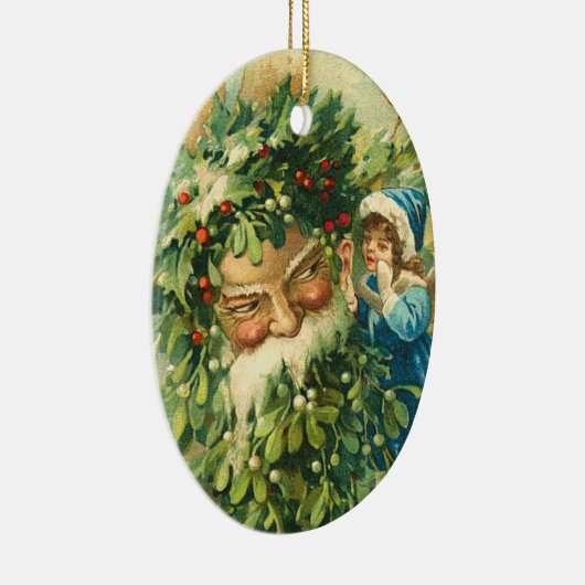 Victoriaans kerstversiering keramisch ornament (Rechts)