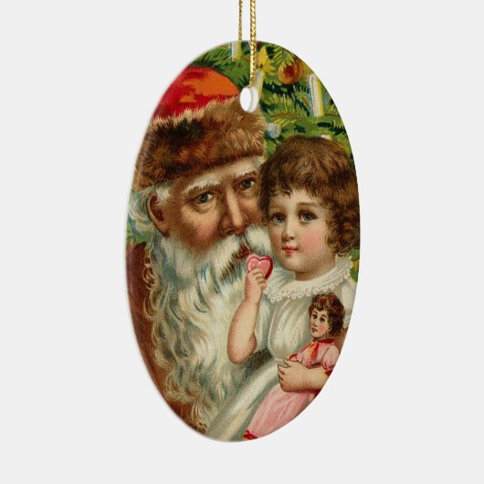 Victoriaans kerstversiering keramisch ornament (Rechts)