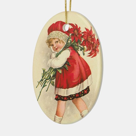 Victoriaans kerstversiering keramisch ornament (Links)