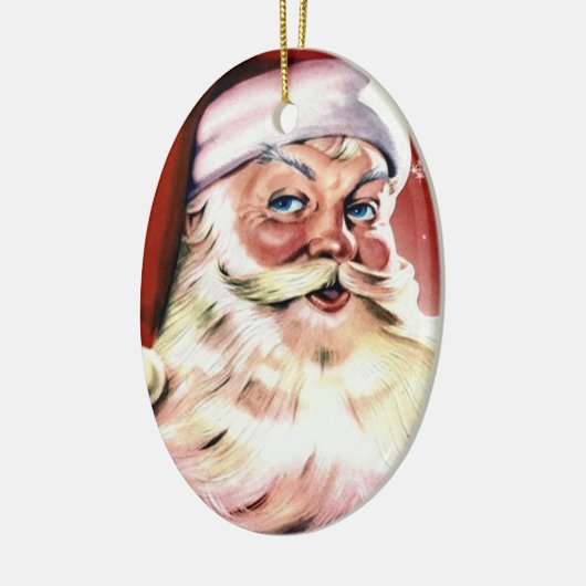 Victoriaans kerstversiering keramisch ornament (Links)