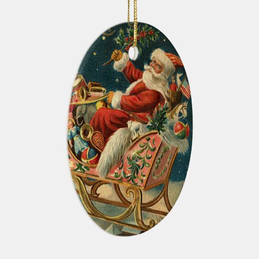 Victoriaans kerstversiering keramisch ornament (Rechts)