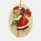 Victoriaans kerstversiering keramisch ornament (Voorkant)