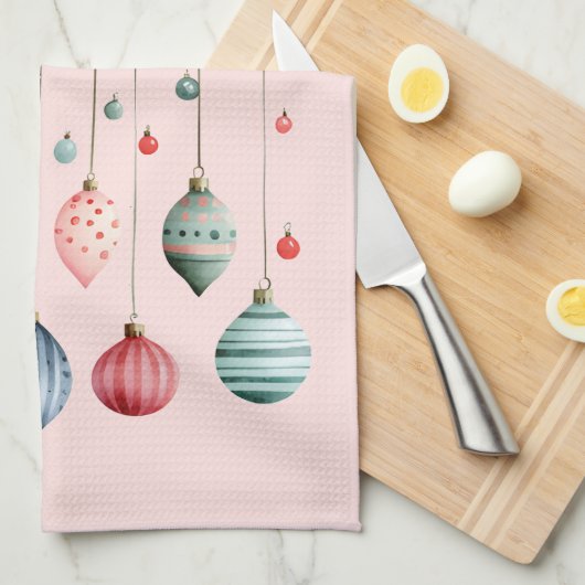 Victoriaans kerstversiering theedoek (Quarter Fold)