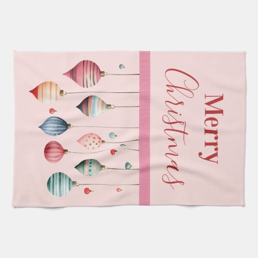 Victoriaans kerstversiering theedoek (Horizontaal)