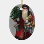 Victoriaans kerstversiering van Era Santa Keramisch Ornament (Voorkant)