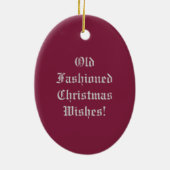 Victoriaans kerstversiering van Era Santa Keramisch Ornament (Achterkant)