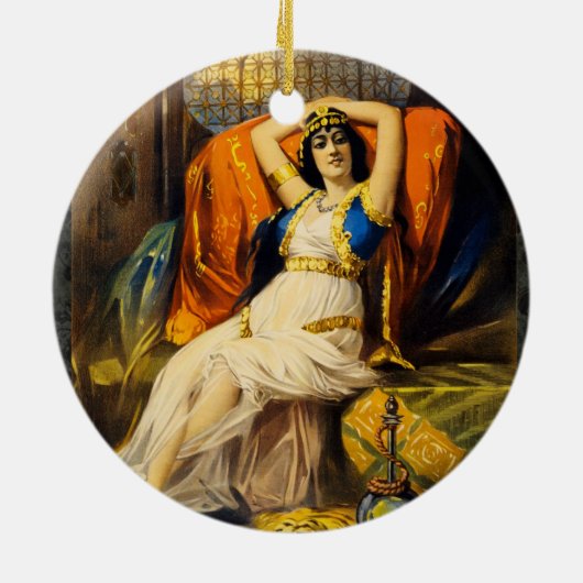 Victoriaans kerstversiering van Opera Keramisch Ornament (Achterkant)