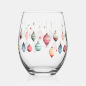 Victoriaans kerstversiering wijnglas zonder voet (Rechts)