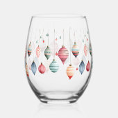 Victoriaans kerstversiering wijnglas zonder voet (Links)