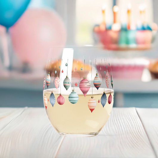 Victoriaans kerstversiering wijnglas zonder voet (Insitu (Baby Shower))