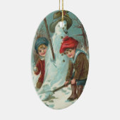 Victoriaans kerstversieringen keramisch ornament (Rechts)
