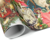 Victoriaans kerstviering cadeaupapier (Rol Hoek)