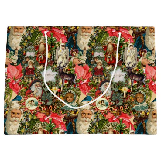 Victoriaans kerstviering  groot cadeauzakje (Voorkant)