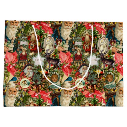 Victoriaans kerstviering  groot cadeauzakje (Achterkant)